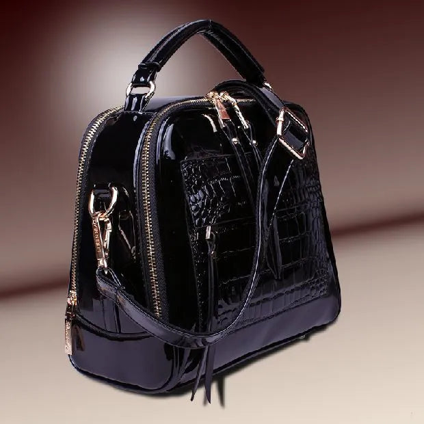 Fashion lady handbag in PU leather, cross-body and shoulder bag design, 22x26x13 cm, available in six colours