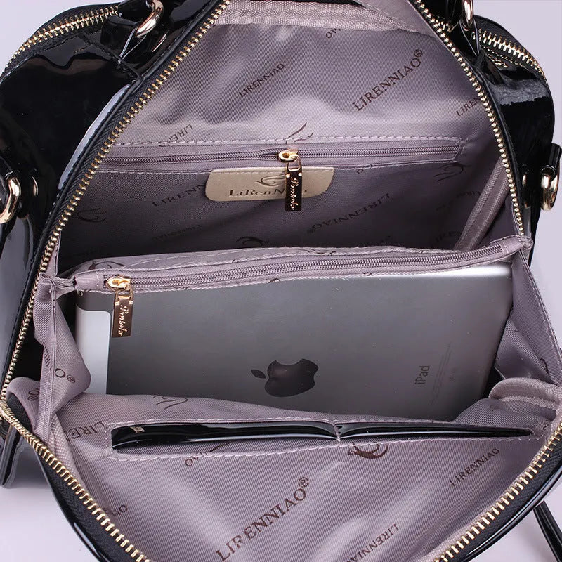 Fashion lady handbag in PU leather, cross-body and shoulder bag design, 22x26x13 cm, available in six colours