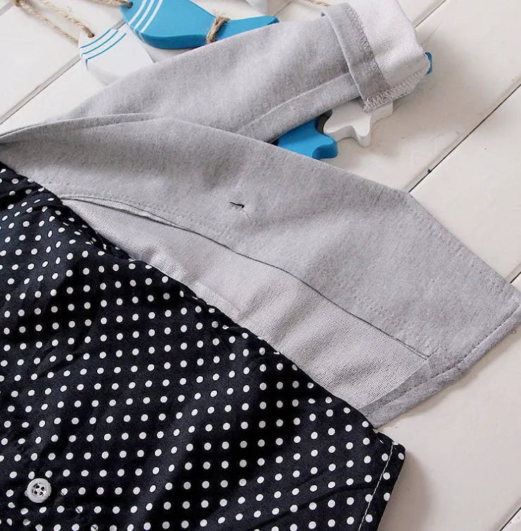 Casual kids sport suit tracksuit set in blue, available in sizes S, M, L, XL.