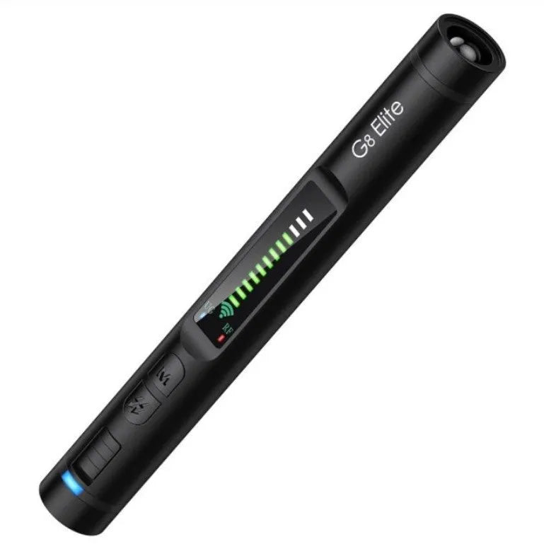 Black SC18 wireless signal and radio wave detector, handheld GPS detector for counter-surveillance use
