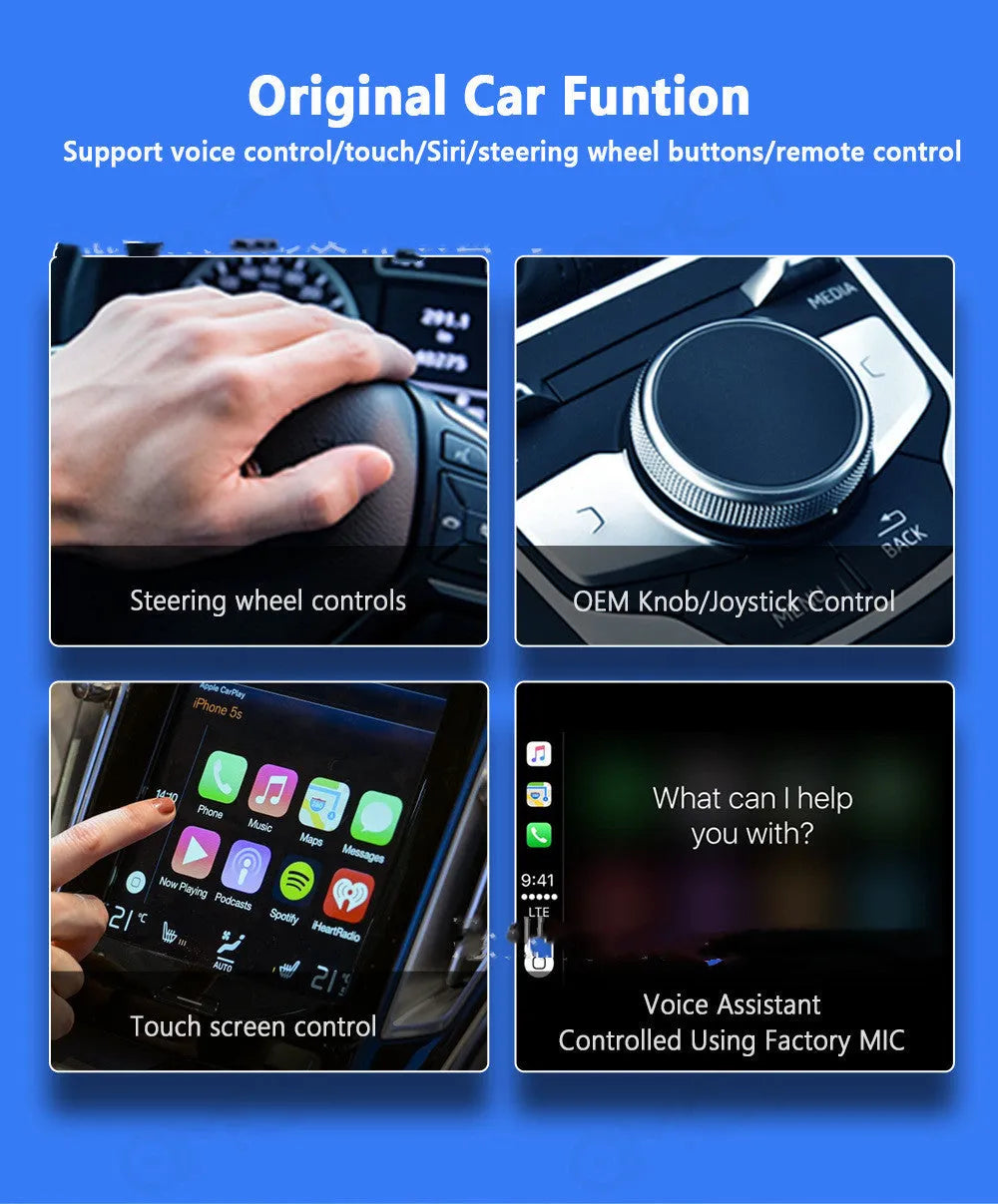 Black 9-inch car GPS navigation system with capacitive touch screen and USB-A interface