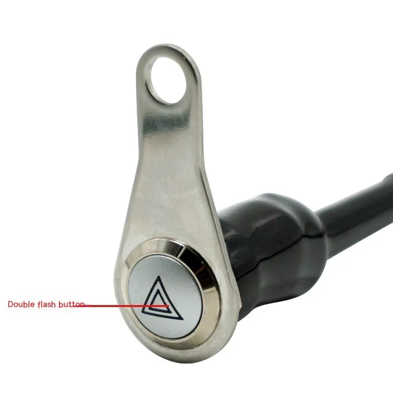Black stainless steel motorcycle double flashing switch with light ring indicator