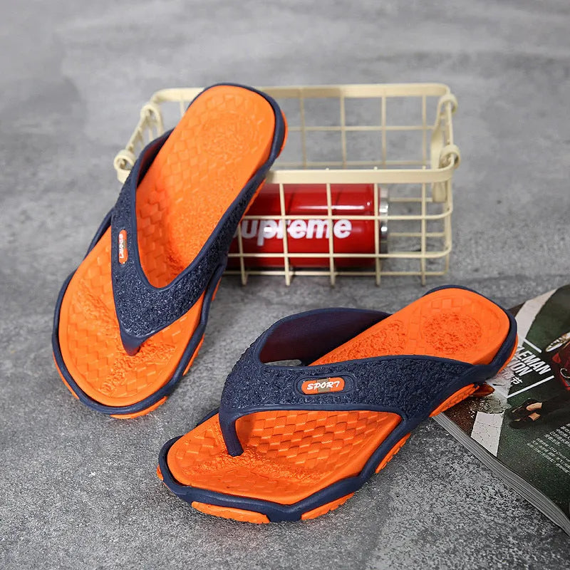 Men's casual non-slip EVA pinch sandals in multiple colours for summer beach and home wear