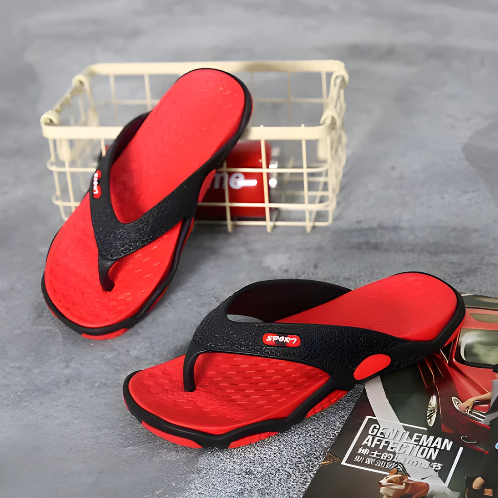 Men's casual non-slip EVA pinch sandals in multiple colours for summer beach and home wear
