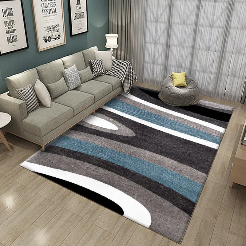 Nordic crystal velvet carpet 120x160cm rectangular machine washable floor mat for living room bedroom bedside