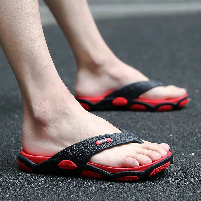 Men's casual non-slip EVA pinch sandals in multiple colours for summer beach and home wear