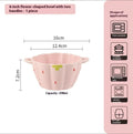 Cute strawberry-themed porcelain dinnerware set with flower bowl, fish dish, plates, and spoon.