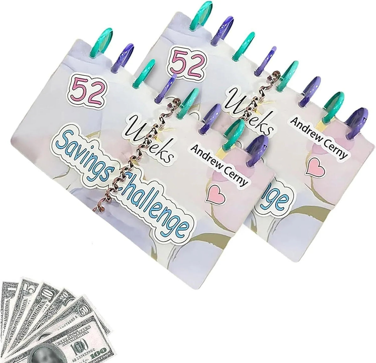A5 reusable loose-leaf binder album set with plastic binder, 248 x 185mm, for photos cards coupons and stickers