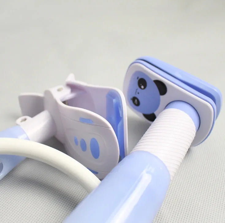 Extended 1.05 metre baby feeding bracket in blue, adjustable bottle holder for breastfeeding mothers