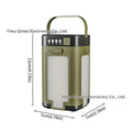 LY24 four-leaf folding solar camping lamp with 2000mAh battery and press switch