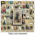 78 tarot card themed waterproof stickers in a cute graffiti style for luggage and laptops