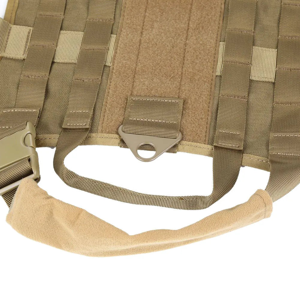 Military nylon dog training vest in Army Green colour with adjustable fit for puppies to adult dogs