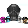 Limited edition skull-shaped wireless Bluetooth speaker in multiple colour options