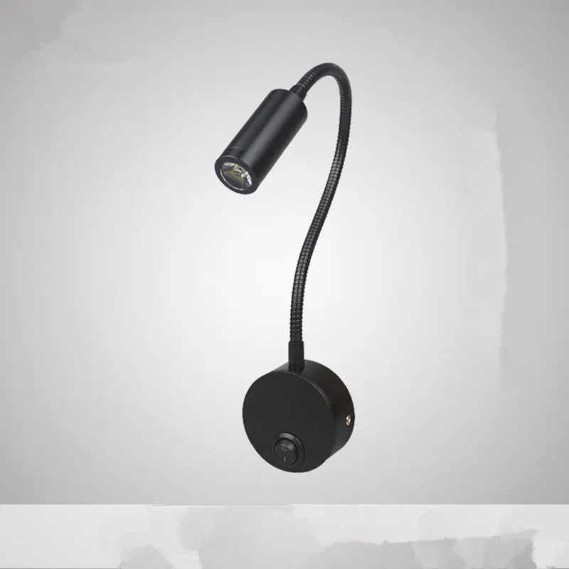 Ceiling painting lamp 1W LED black aluminium with 360-degree rotation for living room wall lighting