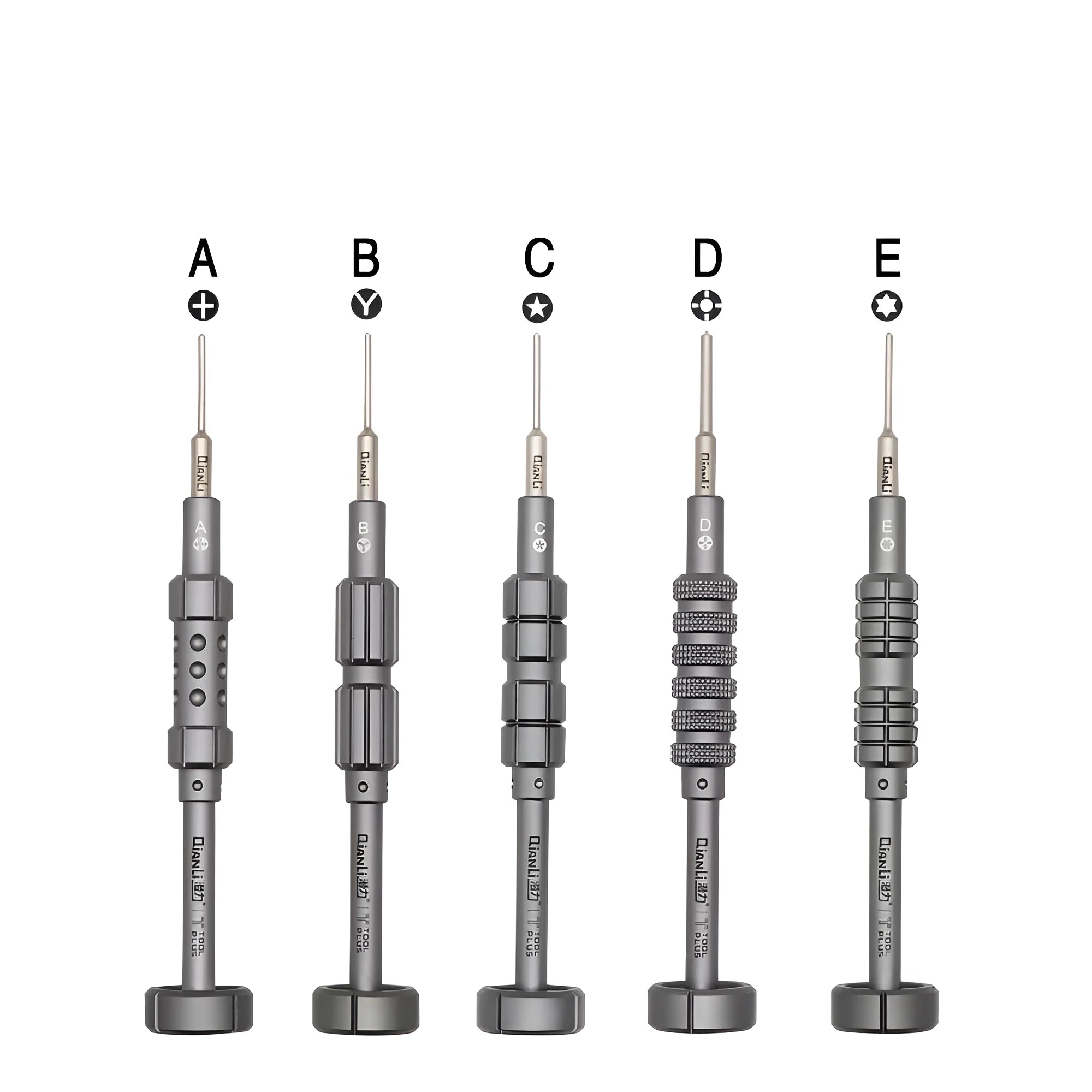 iPhone repair screwdriver with T2 cross triangle bits and aviation alloy aluminium handle