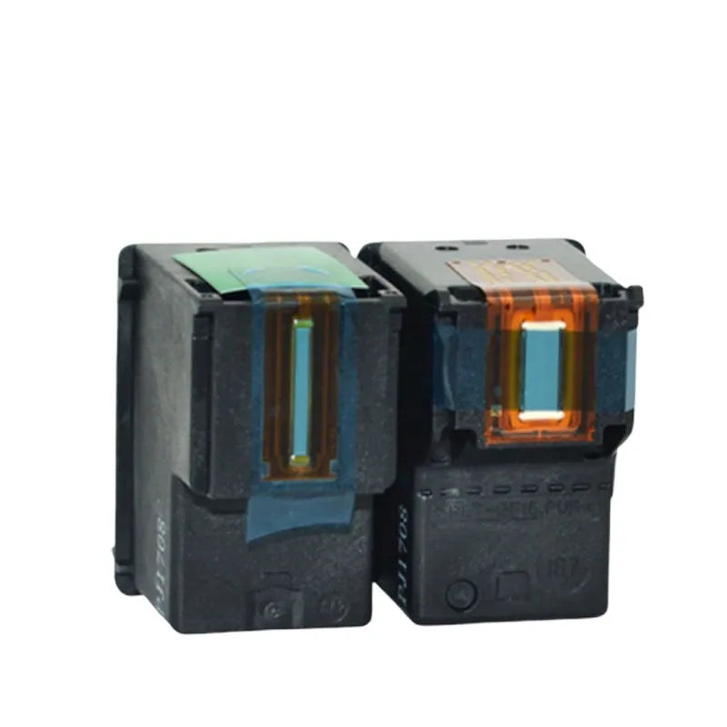 HP Deskjet compatible black and tri-colour ink cartridge pack, refillable.