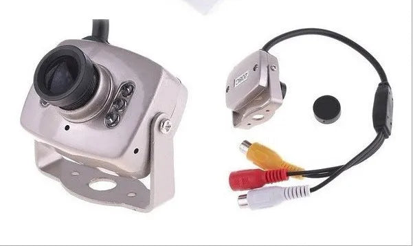 Mini wired analog camera with metal body and 3.6mm lens for home surveillance