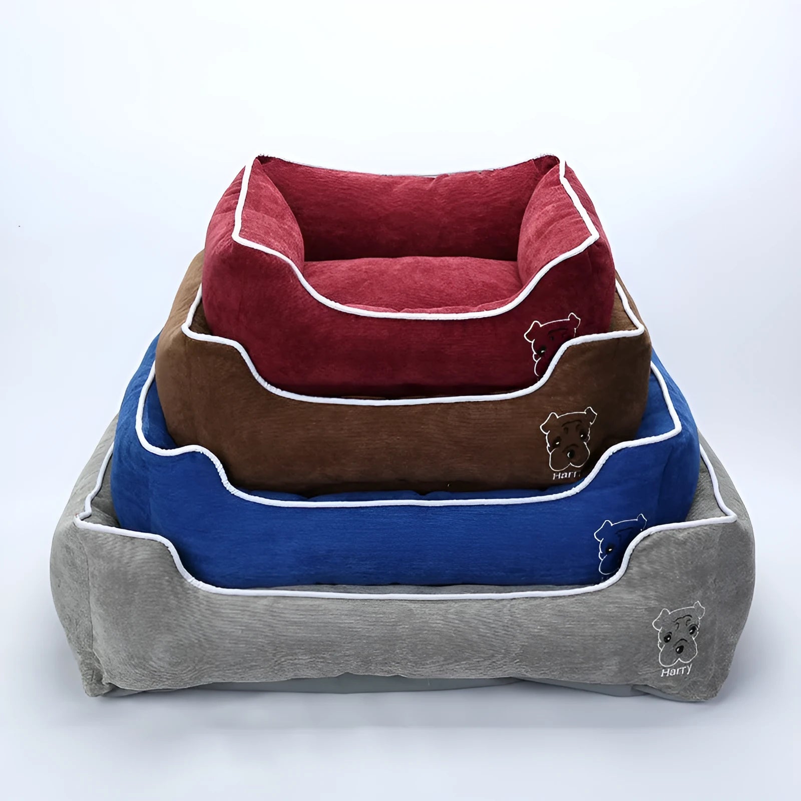 Bite resistant corduroy dog kennel in Blue colour, size XL, with dimensions 70 x 53 x 20 cm