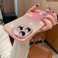 Ultra-thin transparent glitter phone case for iPhone with electroplated gradient flash colours