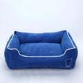 Bite resistant corduroy dog kennel in Blue colour, size XL, with dimensions 70 x 53 x 20 cm