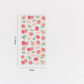 Set of six long, glossy fruit-themed bronzing stickers for DIY decoration on phones and notebooks.