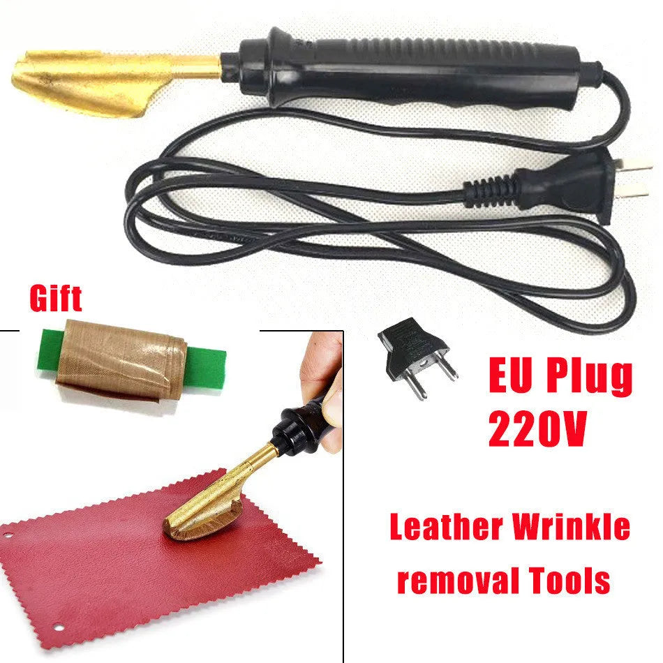 Black ABS wrinkle grinding and heating tool on a workbench