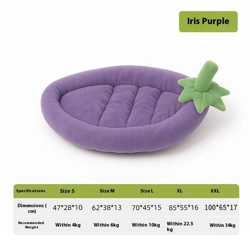 A removable washable dog bed mat in purple, shown in a large XXL size for dogs up to 29kg.