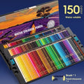 Water-soluble oily colour brush pencil set with wood shell, box, brush, and sharpeners, 120 colours