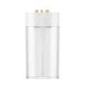 Car USB mute atomiser humidifier in ice white, columnar shape, 75x149mm, with single fog outlet