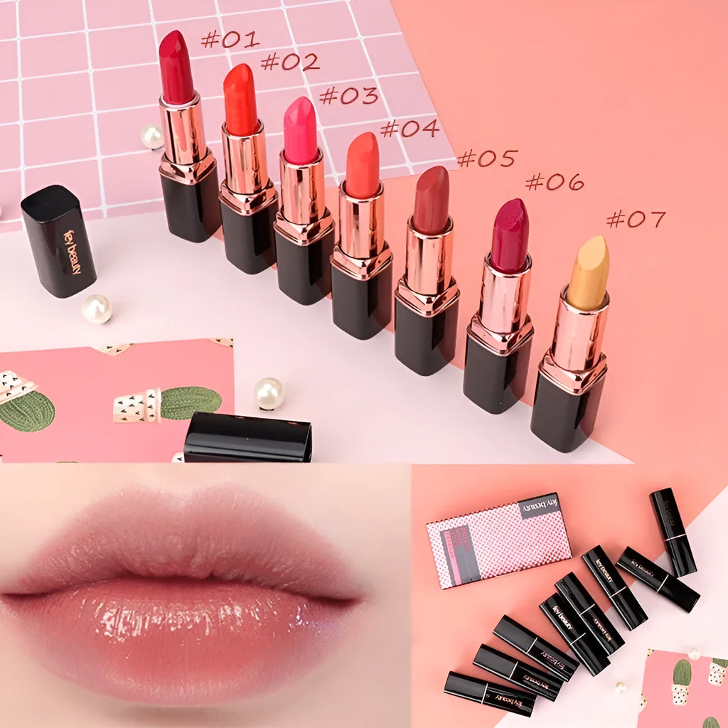 Fey Beauty Cameo Brown nude lipstick bullet showing moisturising non-staining formula