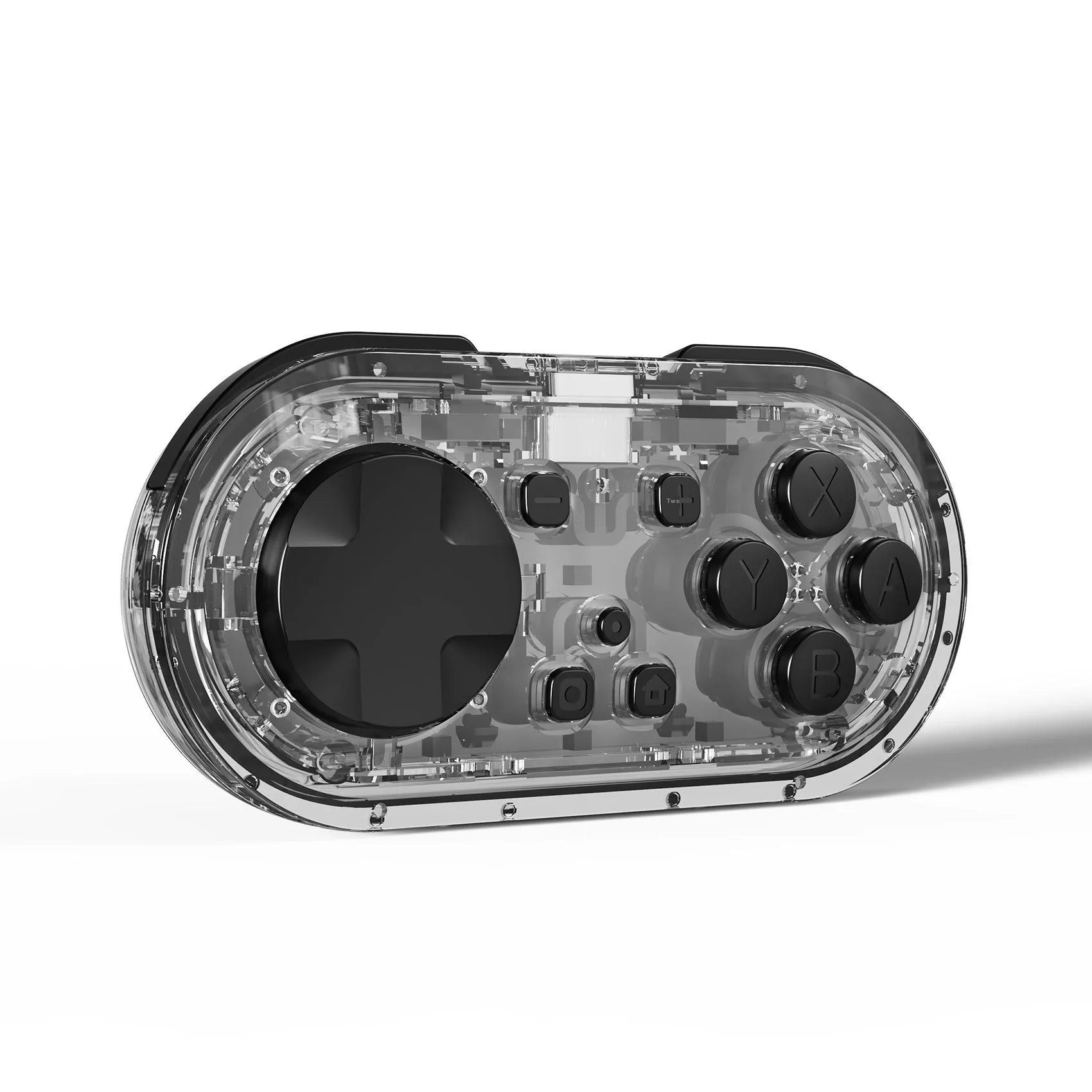 Mini Bluetooth handlebar end controller in transparent black with vibration and Type-C charging