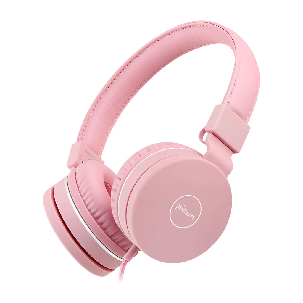 BENGOO C30 wired over-ear headphones in mint green with braided cable and 3.5mm plug.
