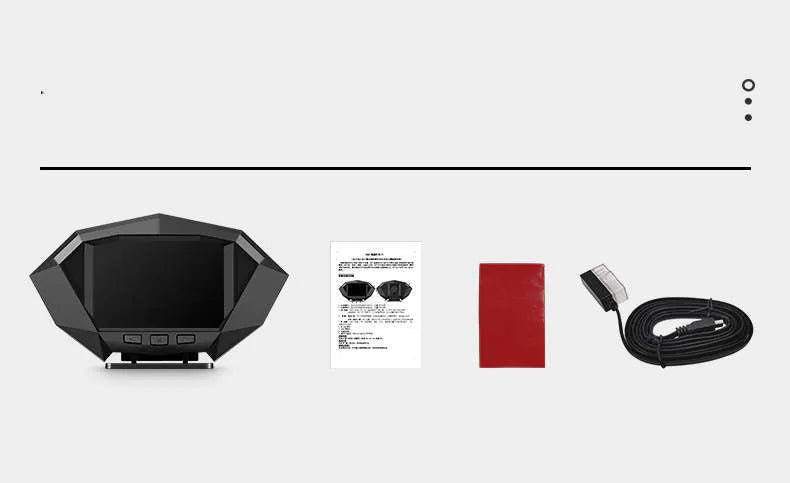 P1 black vehicle HUD head-up display unit with LCD screen