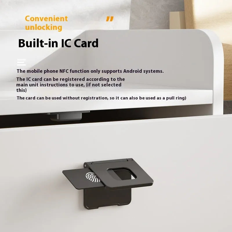 F079 punch free electronic drawer lock with removable card access and key