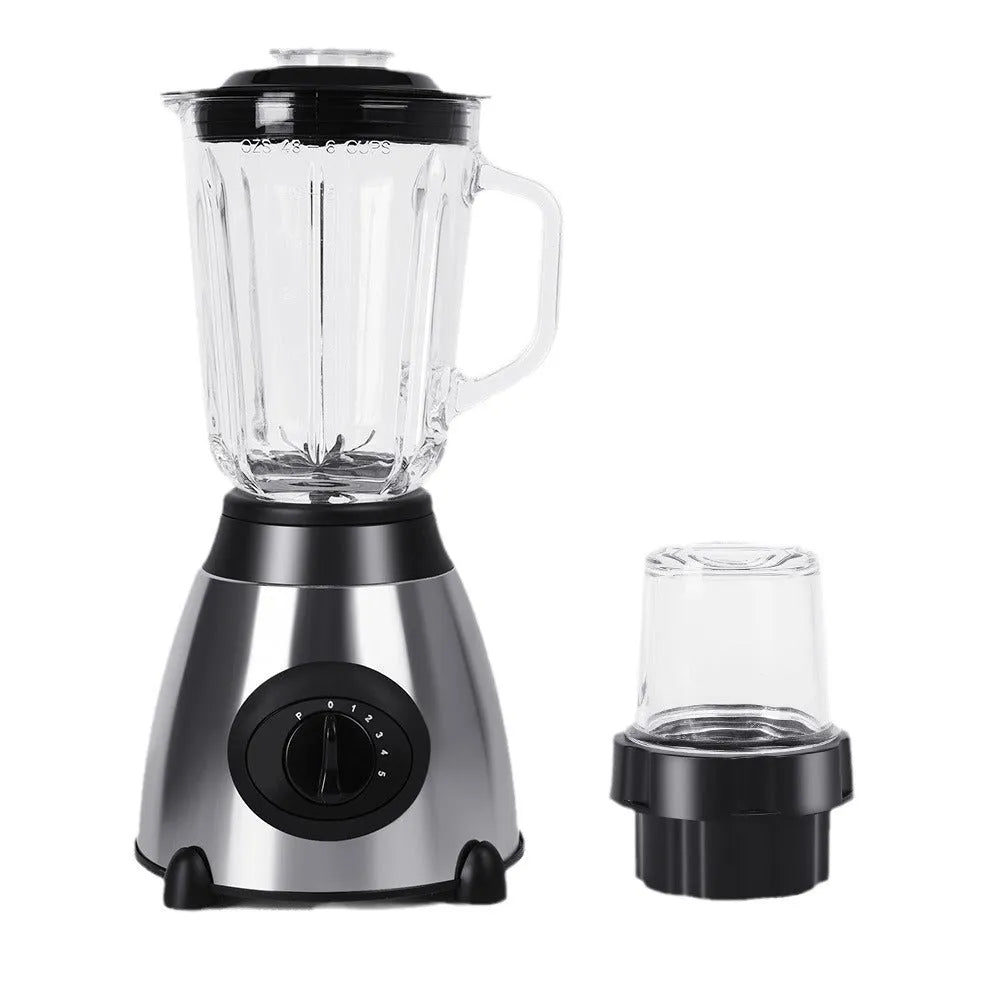 Multifunctional household stainless steel juicer with glass cup, 20x40cm, semi-automatic operation for 2-3 people