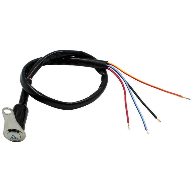 Black stainless steel motorcycle double flashing switch with light ring indicator