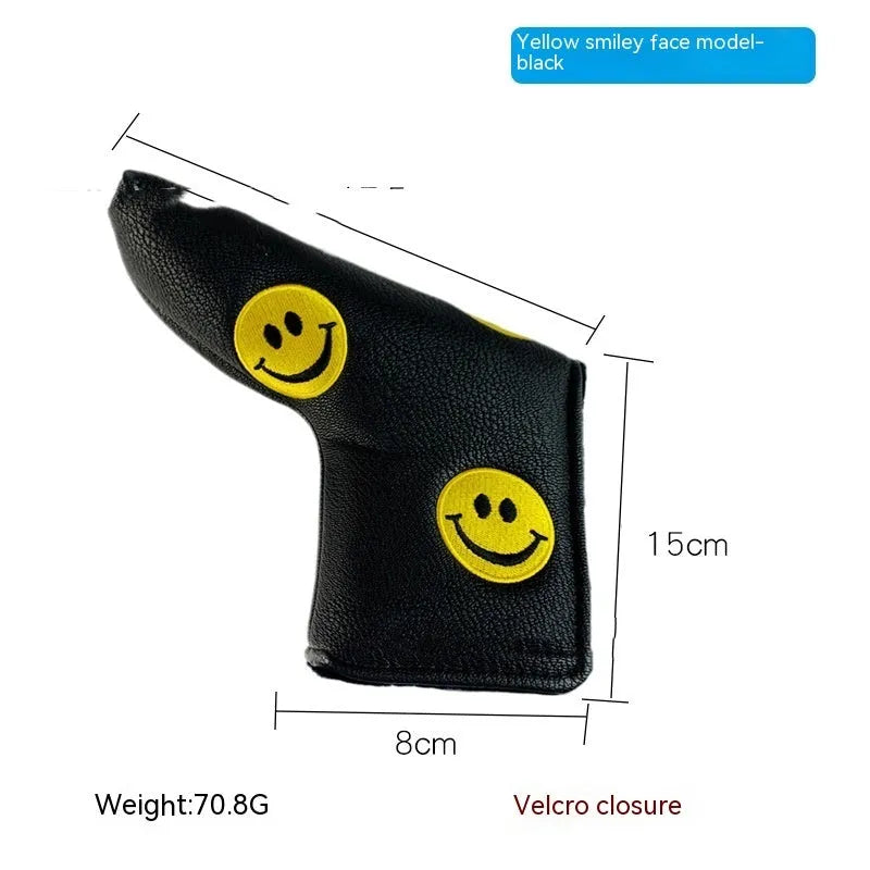 Golf putter protective sleeve in various designs including clover, animal and novelty patterns