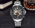 MCE men's mechanical watch with explosion-proof metal case and traditional dial