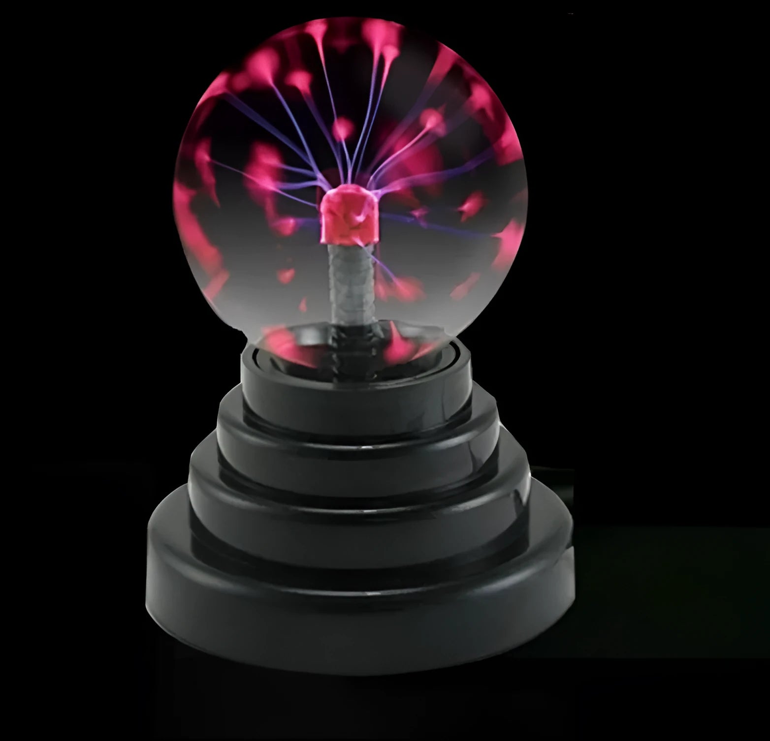 Colourful modern USB magic ball light with clear glass sphere on ABS base for promotions.