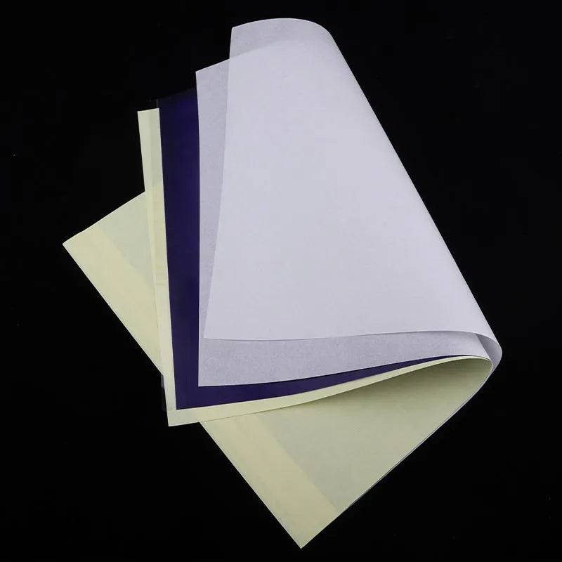 A4 tattoo transfer paper pack with transfer paste gel for creating clear tattoo stencils