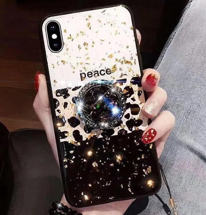 Leopard print TPU phone case back cover in full colour for Galaxy and iPhone models