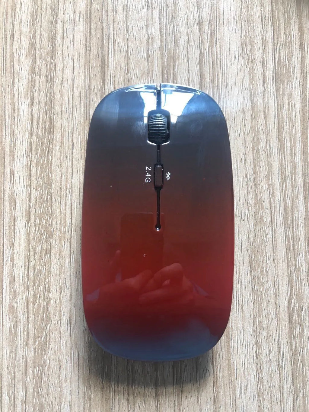 Wireless Bluetooth dual mode slim mini mouse with 1200 DPI adjustable resolution in black