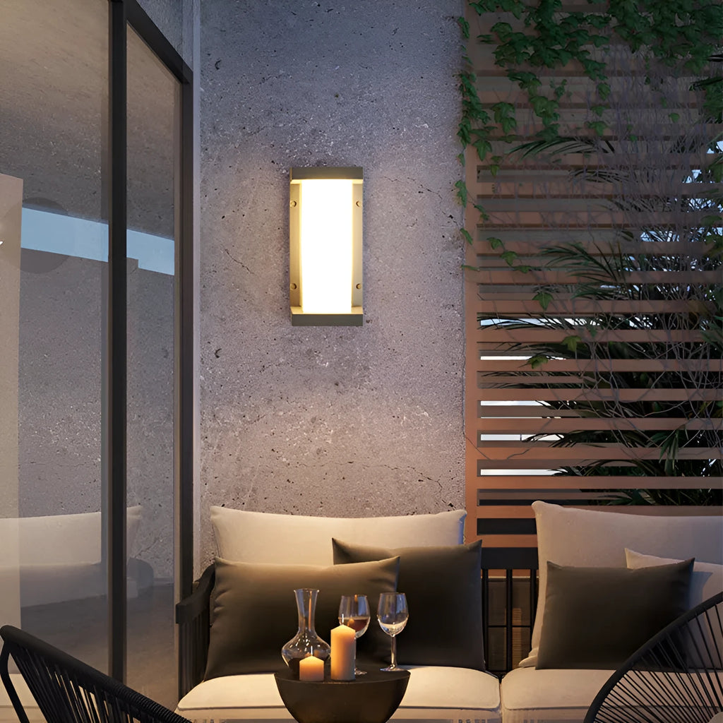 Retro outdoor waterproof LED wall light with square aluminium lampshade and European style, 18W option