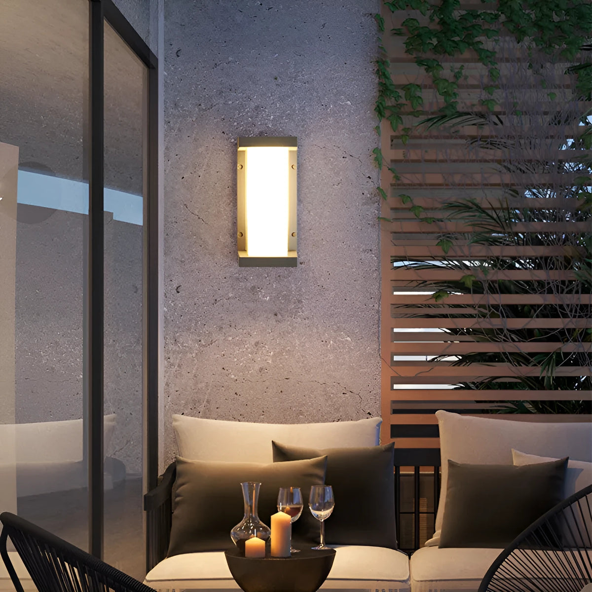 Retro outdoor waterproof LED wall light with square aluminium lampshade and European style, 18W option