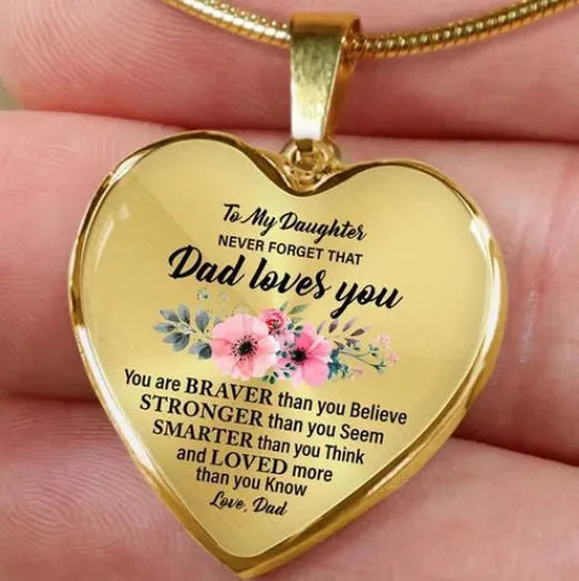 Mother and daughter necklace heart shape alloy pendant 3x3cm chain 42+6cm electroplated silver finish