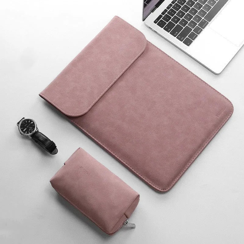 Fleece flanged laptop inner capsule pack in black for 14 inch laptops
