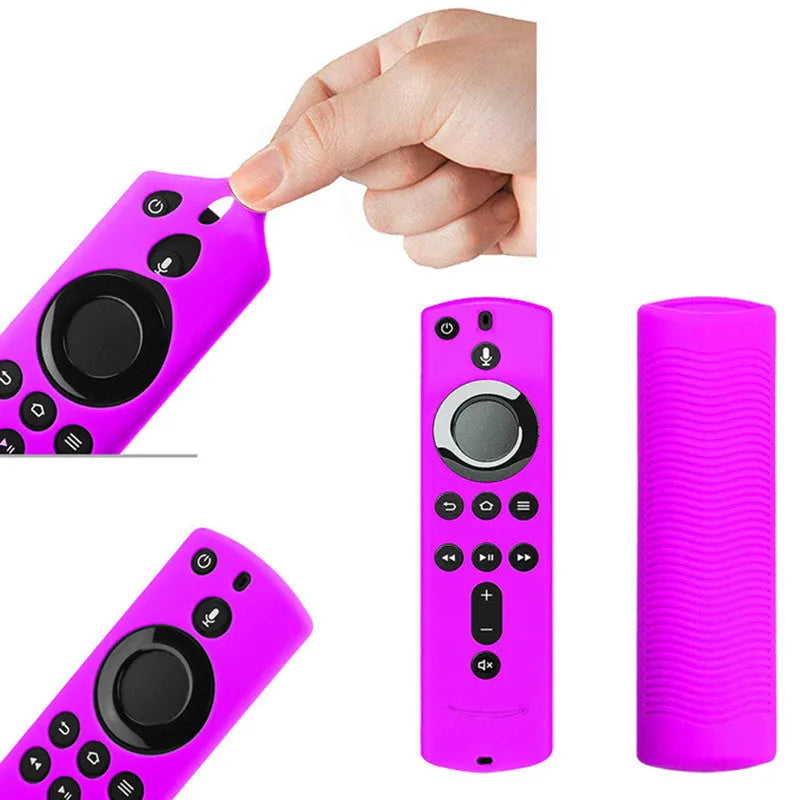 Silicone protective case for Stick 4K remote, black colour, with cut-outs for buttons