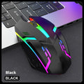 E-sports weighted wired mouse in black with USB cable, large design, photoelectric sensor