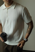 Men's solid colour polyester t-shirt in loose fit, available in black and white options