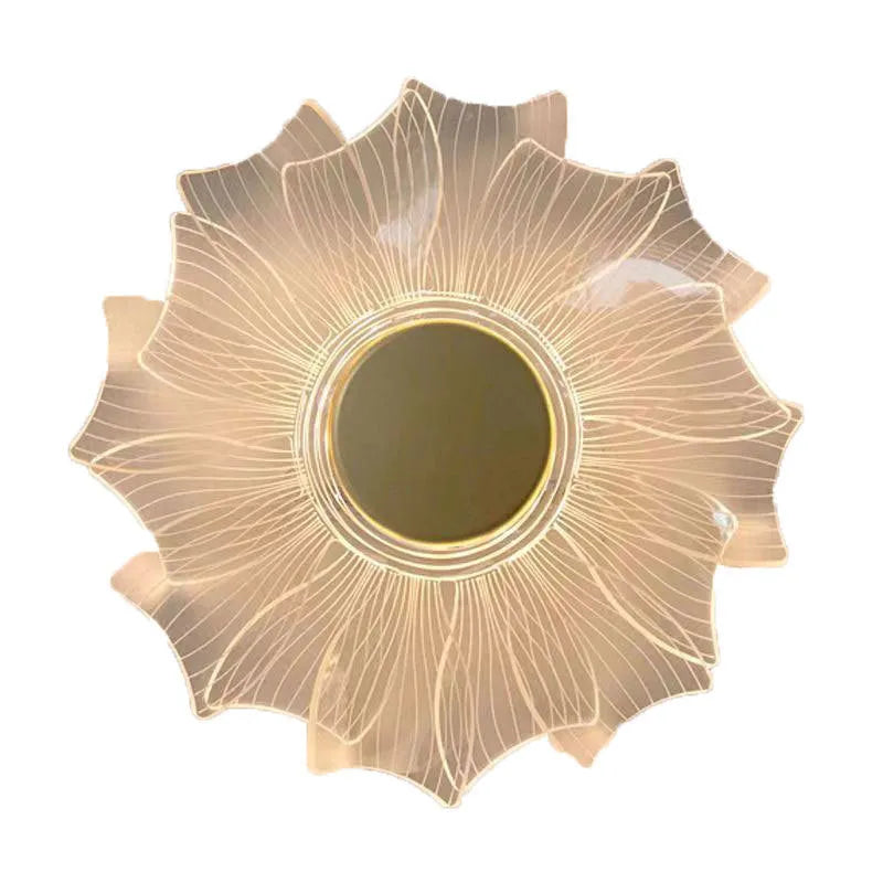 Petal acrylic LED wall lamp, 175 x 175 mm, windmill light colour, trichromatic dimming, 220V home wall light